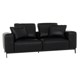 Кожен диван - двойка HALS LUX - черен Кожен диван - двойка HALS LUX - черен