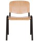 Посетителски столове ISO WOOD BLACK